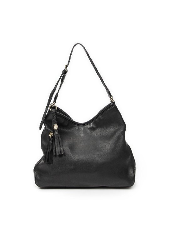 Gucci Handbags - Gucci Marrakech Hobo Black Gray Calfskin Leather